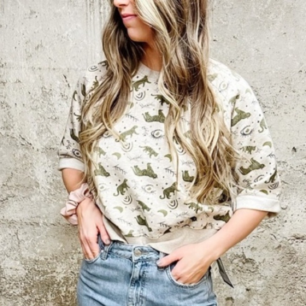 Jackson Rowe Stevie fleece print top